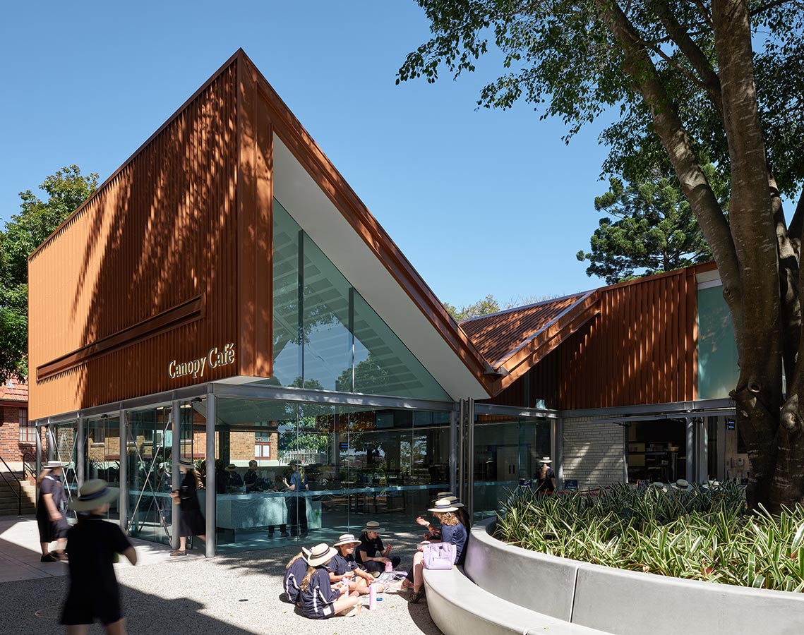 St Margarets canopy cafe, Blight Rayner, featuring COLORBOND steel