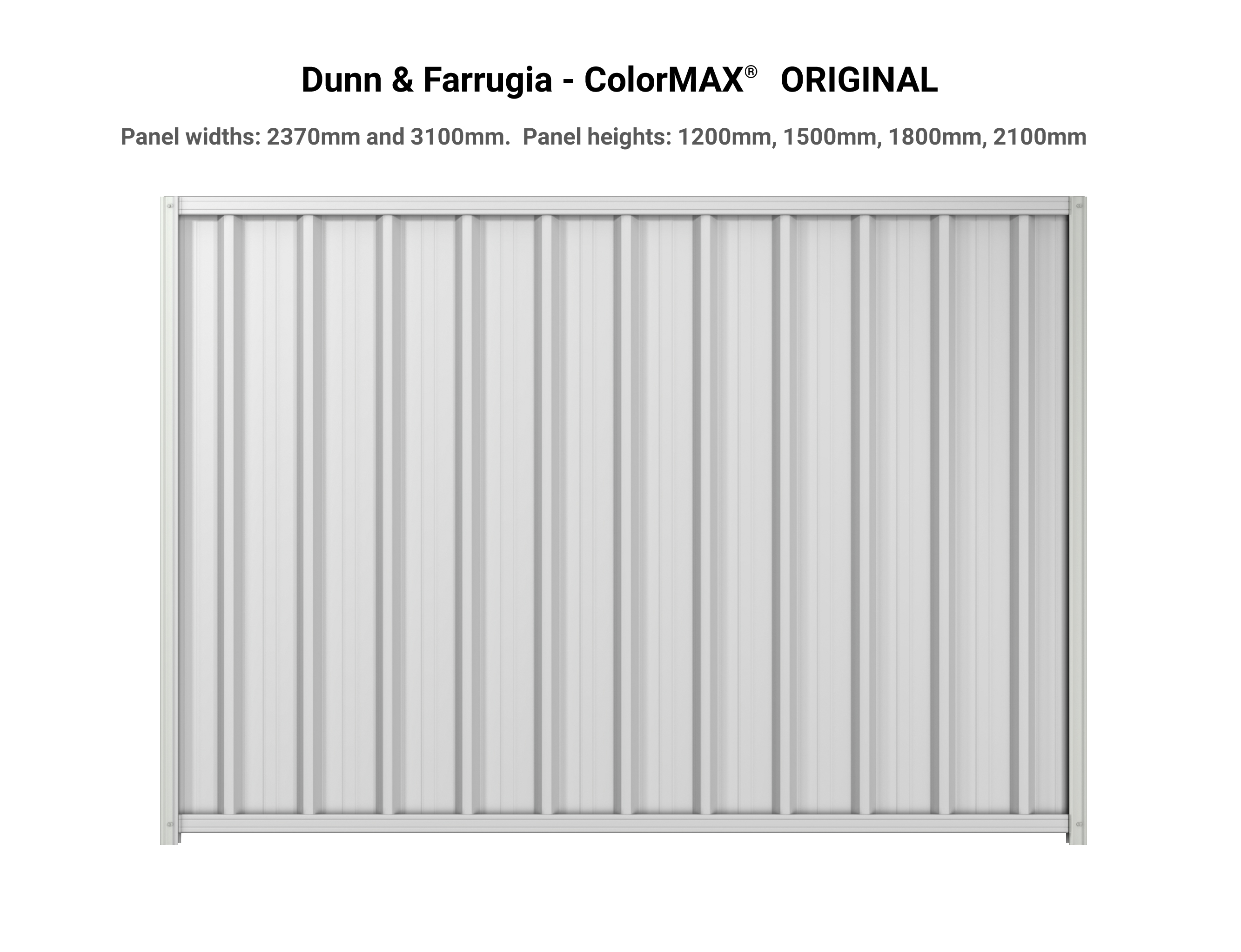 Dunn and Farrugia ColorMAX Original profile dimensions