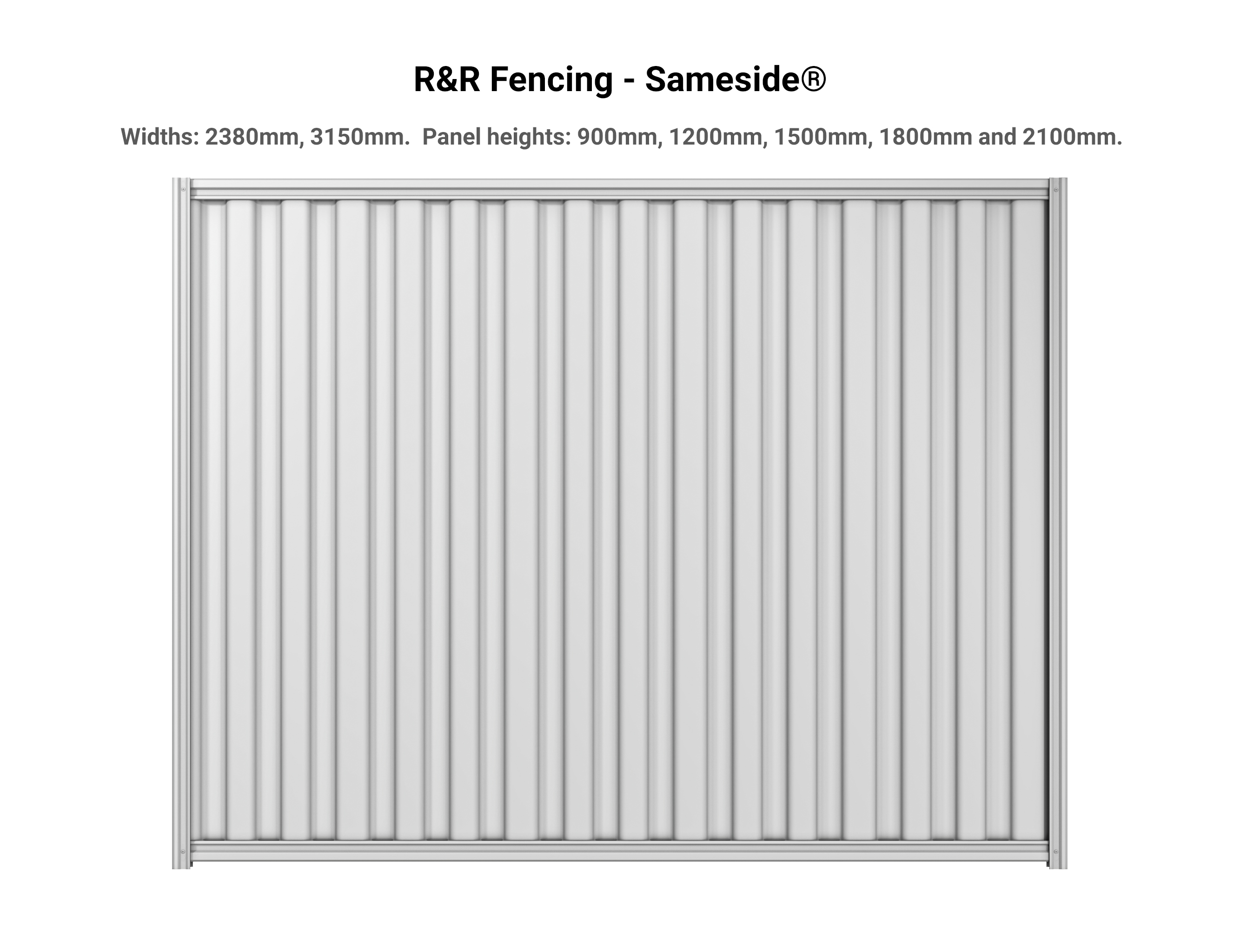 Sameside fencing dimensions