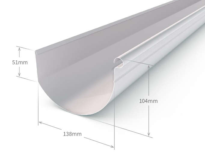 Stratco Smoothline gutter dimensions