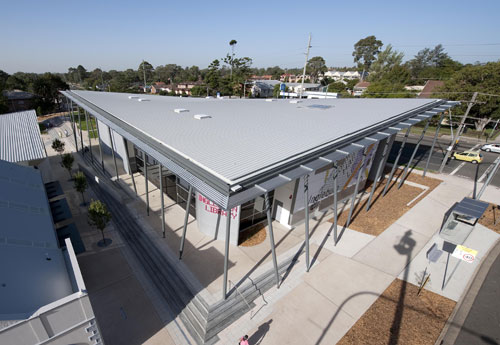 Radical roof line raises suburban library to community icon - Stramit Building Products Media Release