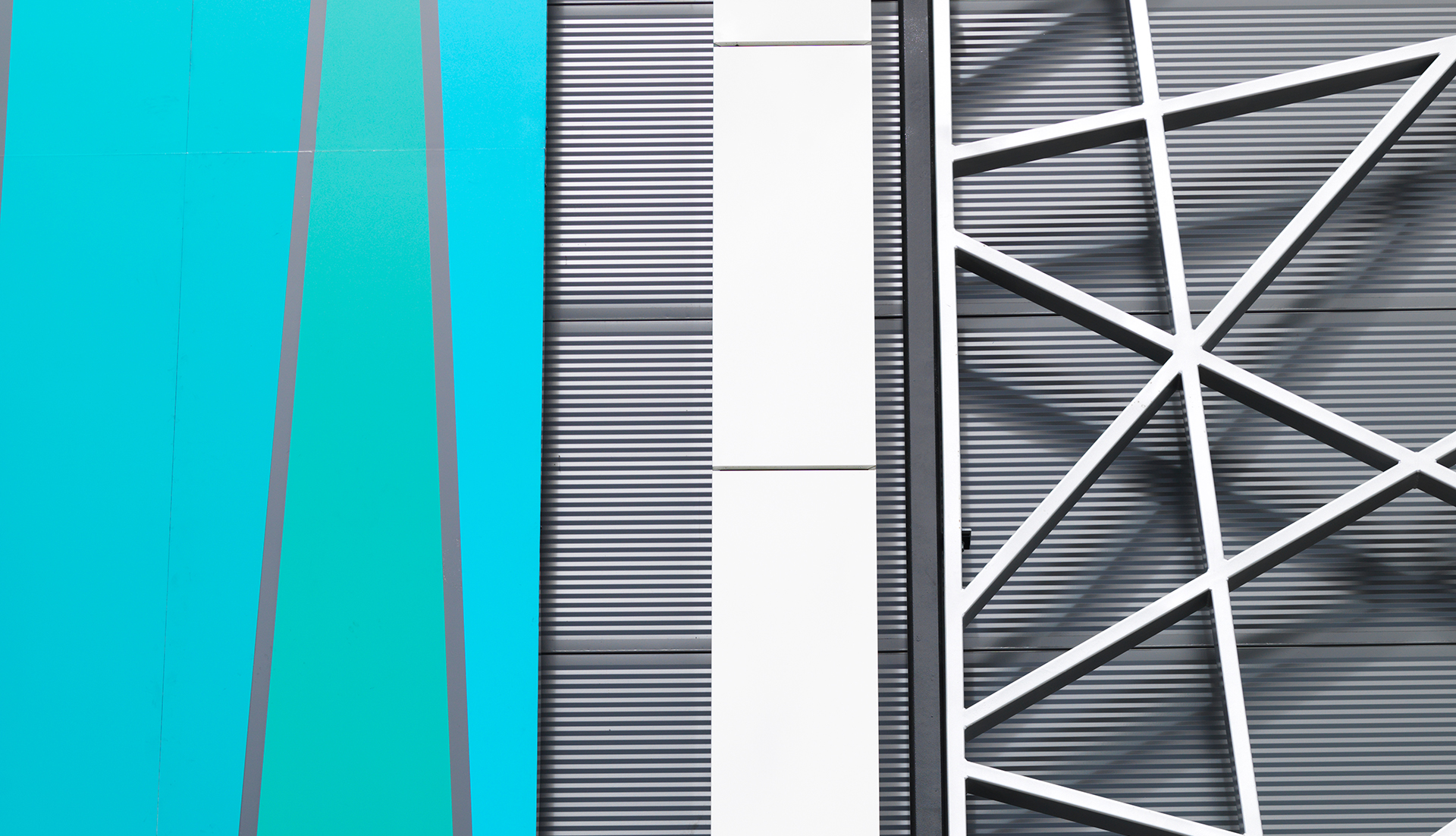 Close up detail of facade with MetecnoInspire at Narellan Town Centre