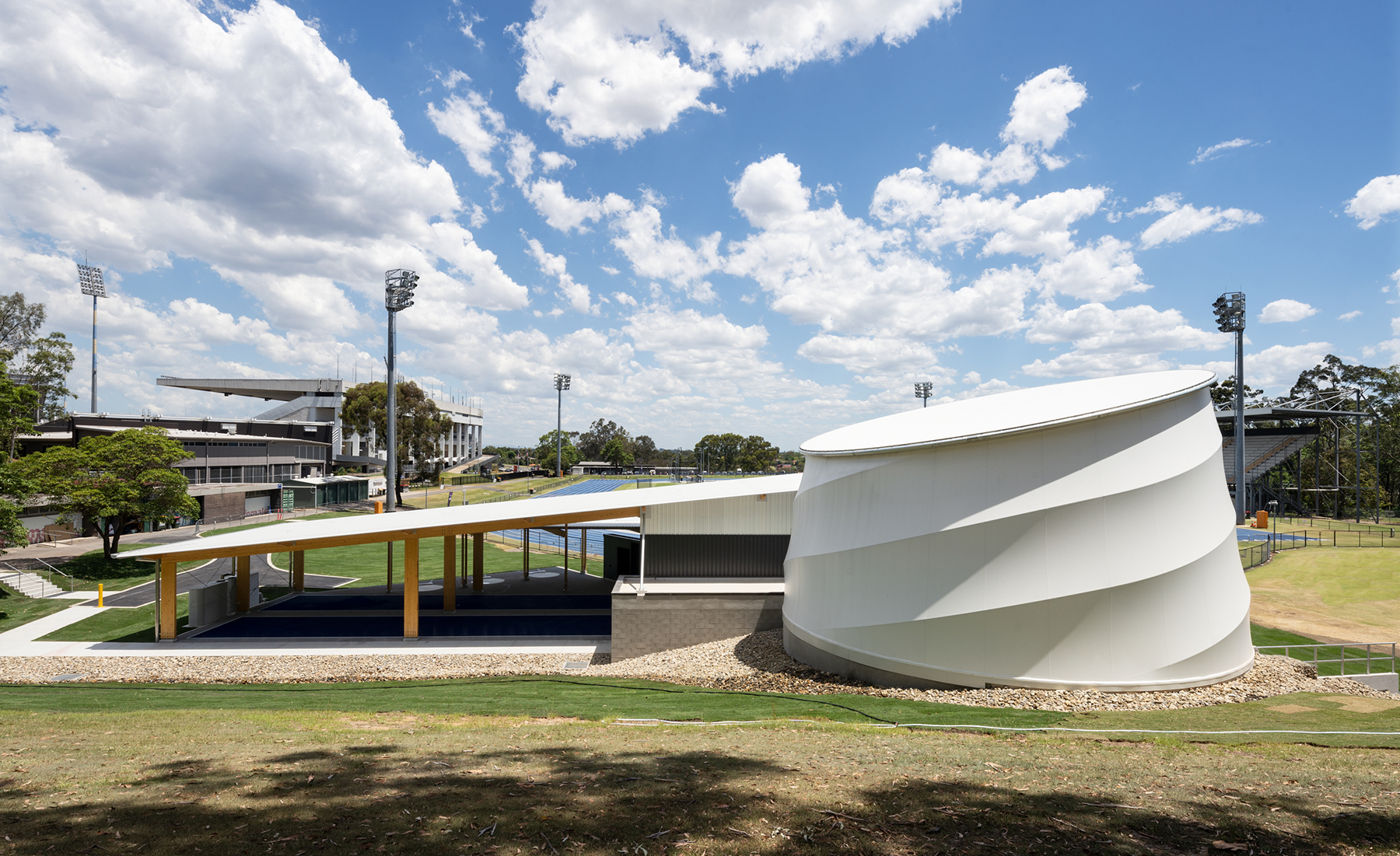 cone-shaped structure captures the helical spin characteristic of discus and hammer throws