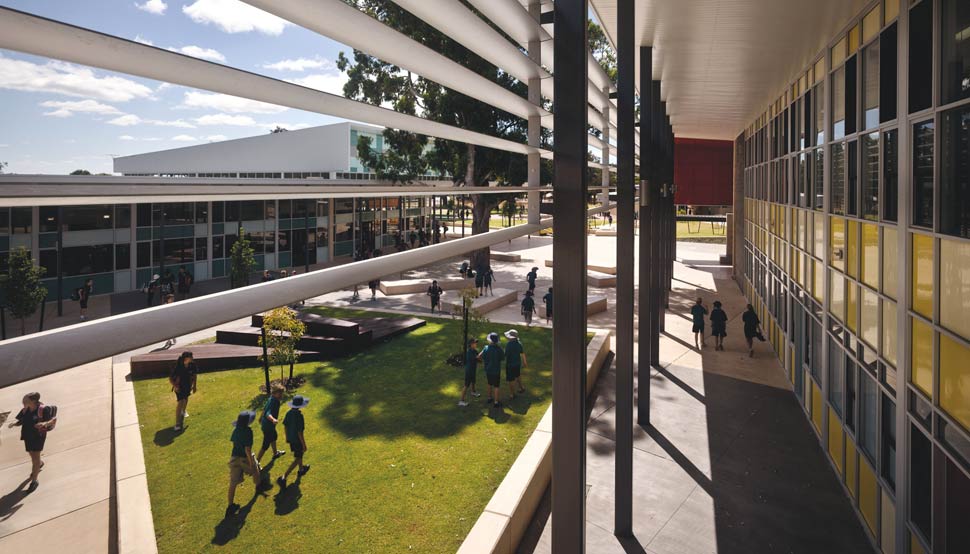 Steel was used for roofing and cladding, and much of the building’s structure, which delivered efficiencies during the construction phase.