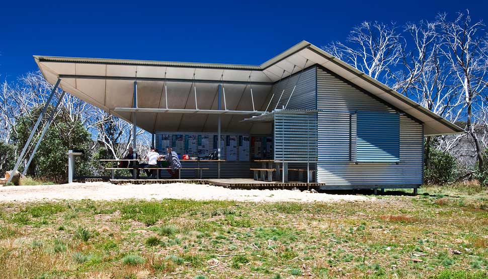 The Mt Franklin Visitors Shelter, with its environment-engaging exploded form, is anything but a typical bush hut.