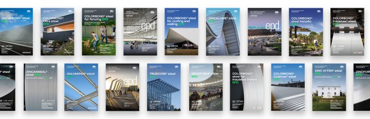 BlueScope EPD brochure covers for Steel Select banner