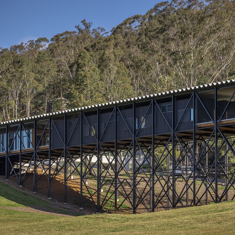 Bundanon Art Museum, The Bridge with a Fielders Aramax roof made from ZINCALUME steel