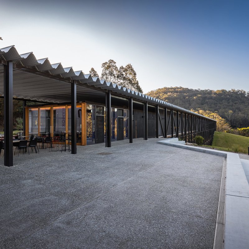 Outdoor pavilion at Bundanon Art Museum