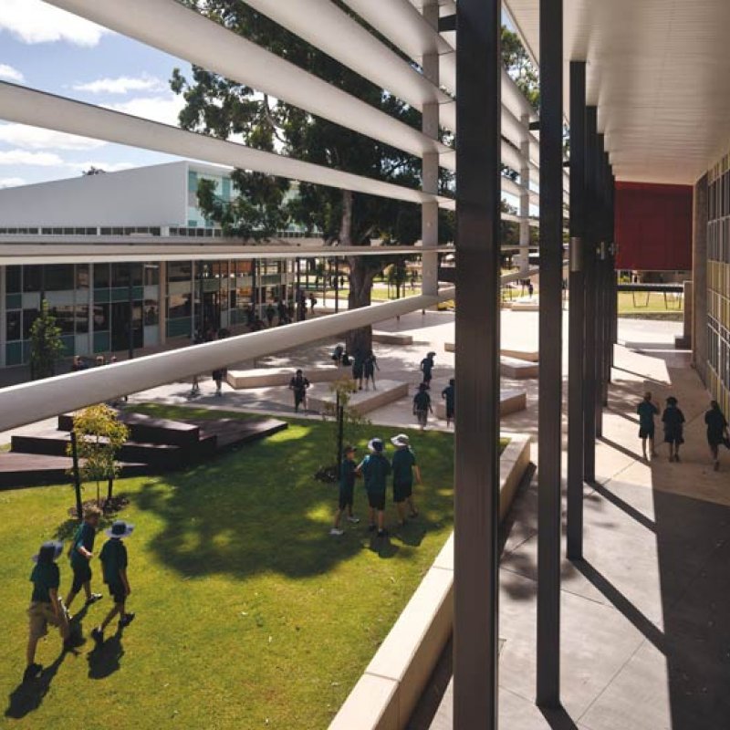 Steel was used for roofing and cladding, and much of the building’s structure, which delivered efficiencies during the construction phase.