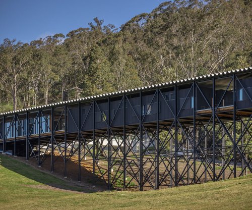 Bundanon Art Museum, The Bridge with a Fielders Aramax roof made from ZINCALUME steel