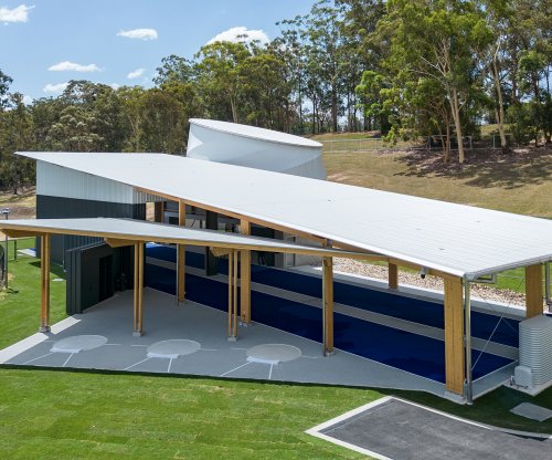 Throws Pavilion - Queensland Sport and Athletics Centre Shale Grey COLORBOND steel roof